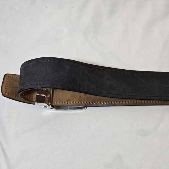 Salvatore Ferragamo Black Leather Belt Silver Hardware Iconic Classic, sz S main image 9